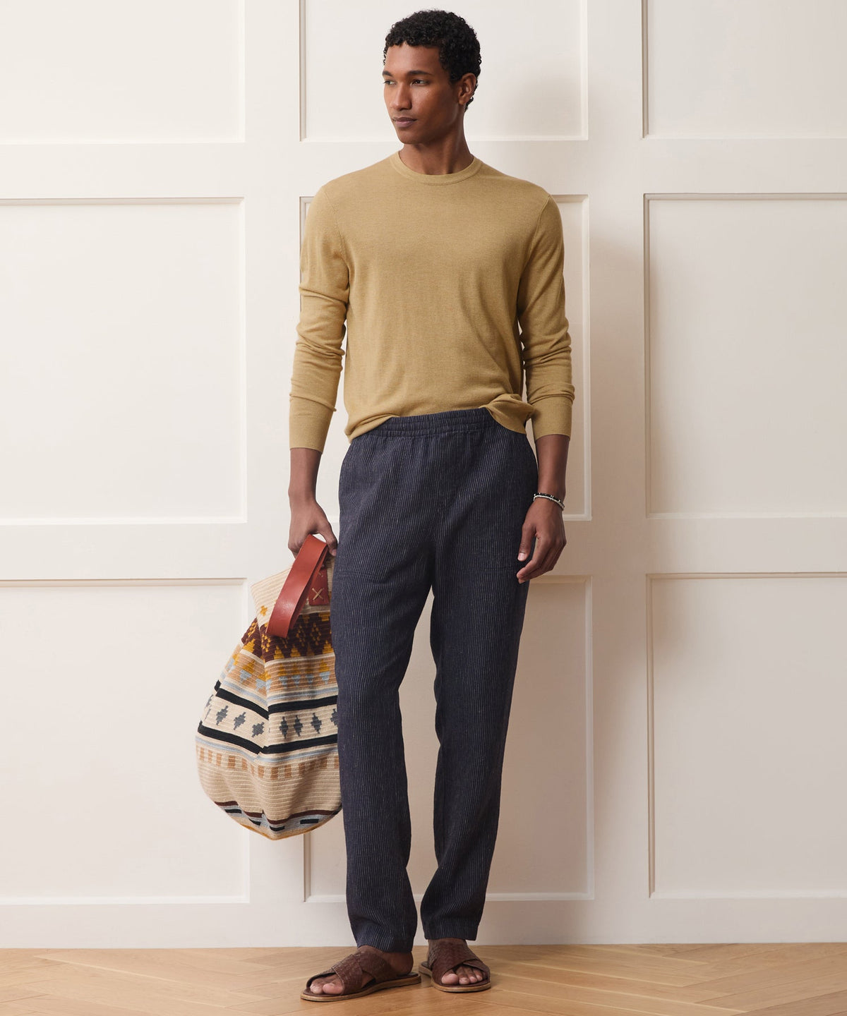 Silk-Cashmere Crewneck Sweater - Beach Walk