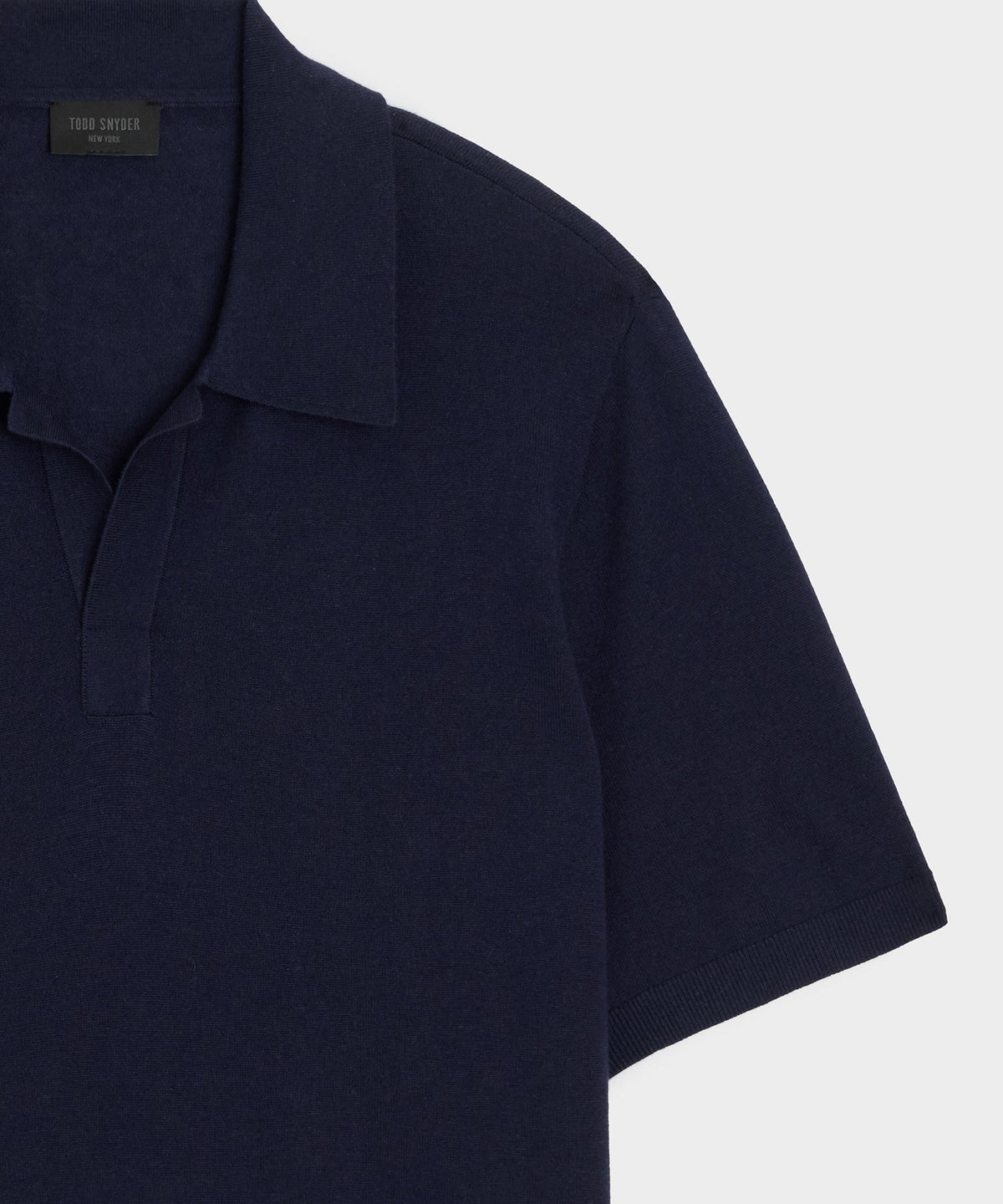Silk-Cashmere Montauk Sweater Polo - Navy