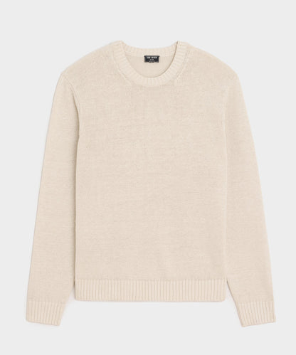 Linen Crewneck Sweater - Bisque