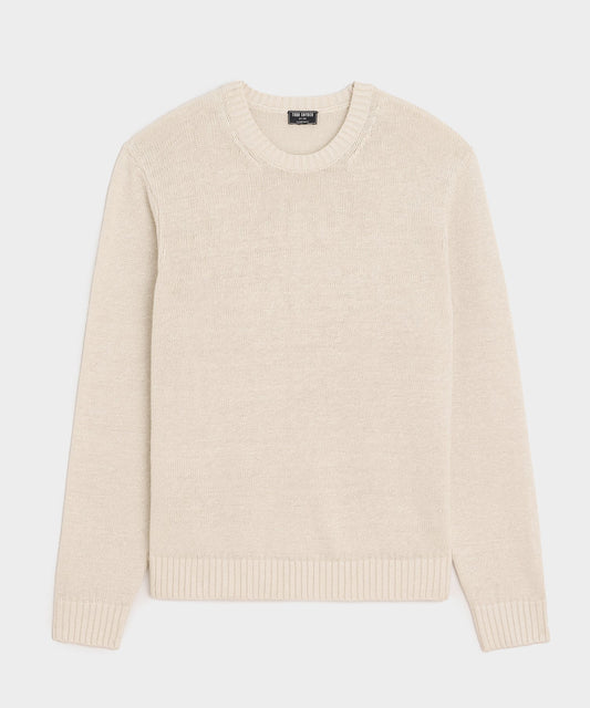 Linen Crewneck Sweater - Bisque