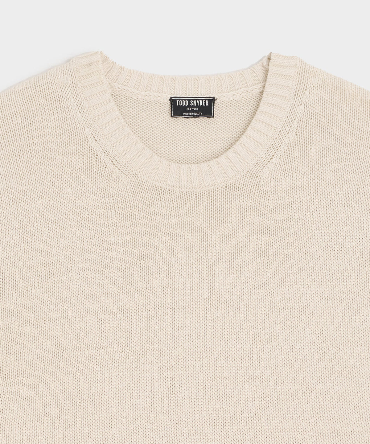 Linen Crewneck Sweater - Bisque