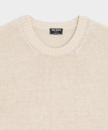 Linen Crewneck Sweater - Bisque