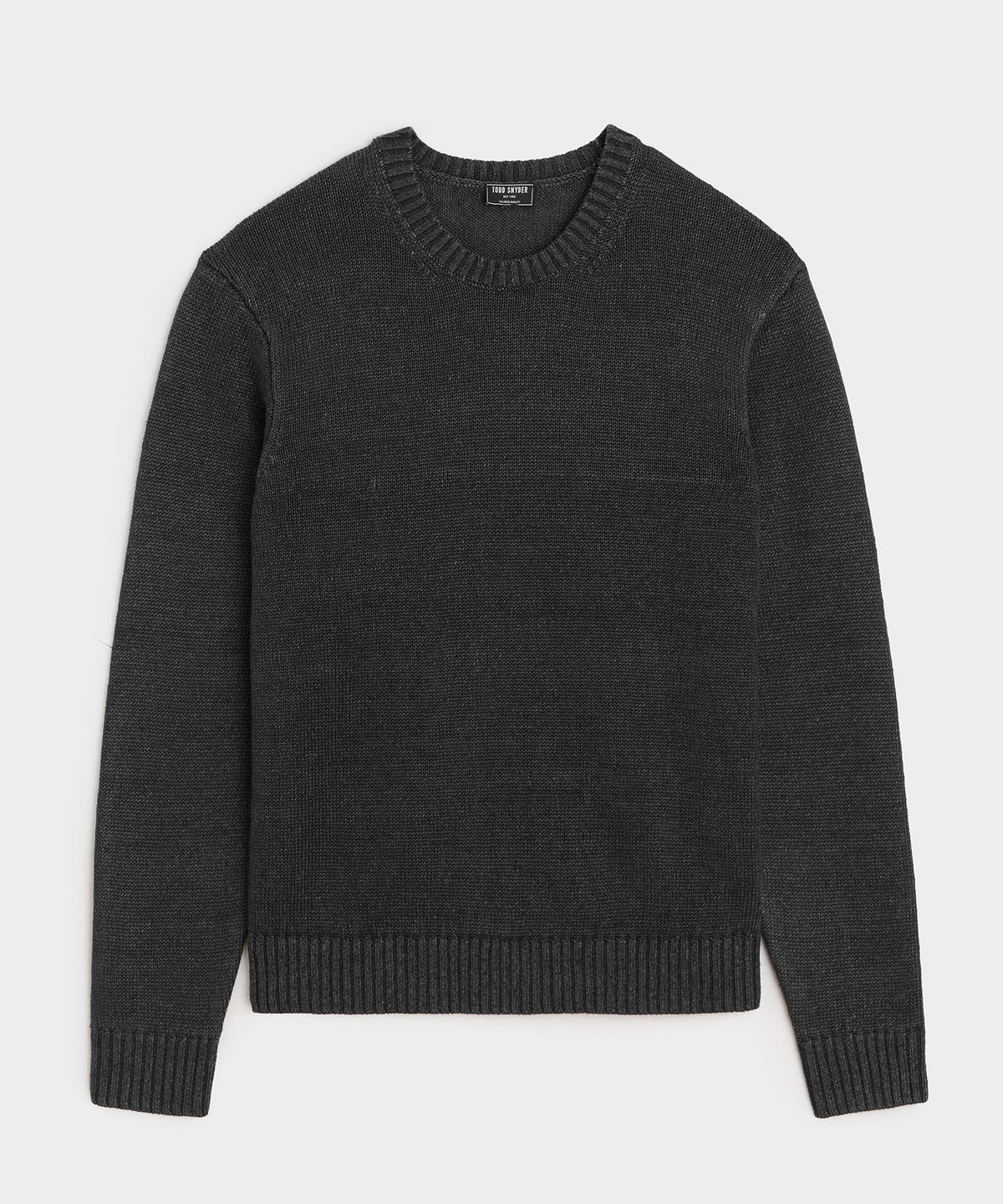 Linen Crewneck Sweater - Faded Black