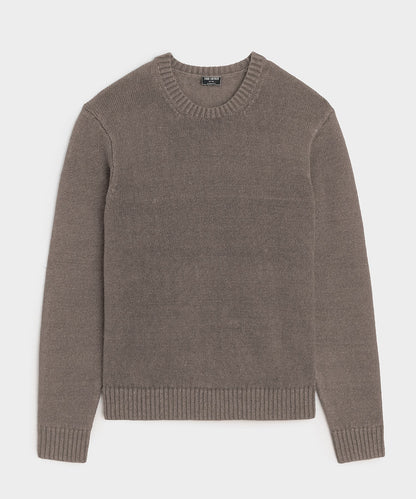 Linen Crewneck Sweater - Weathered Timber