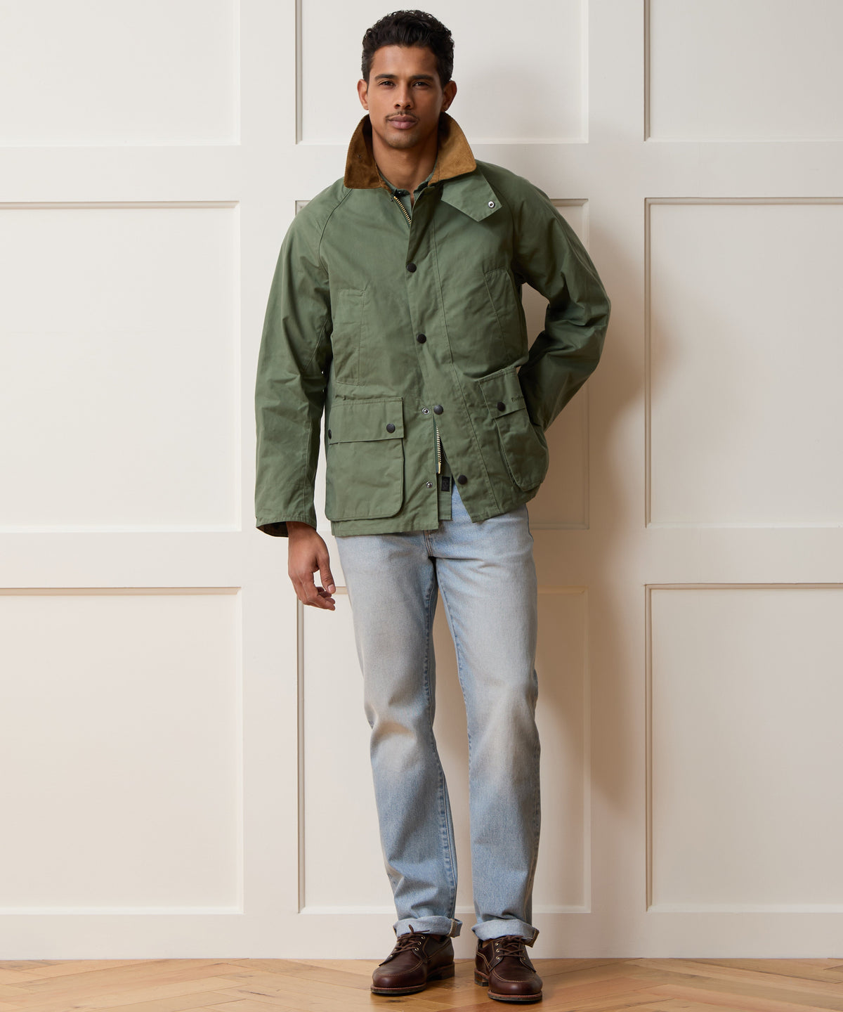 Barbour Bedale Jacket - Oak Moss