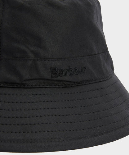 Barbour Waxed Bucket Hat - Black