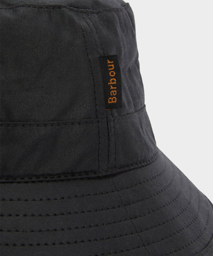 Barbour Waxed Bucket Hat - Black