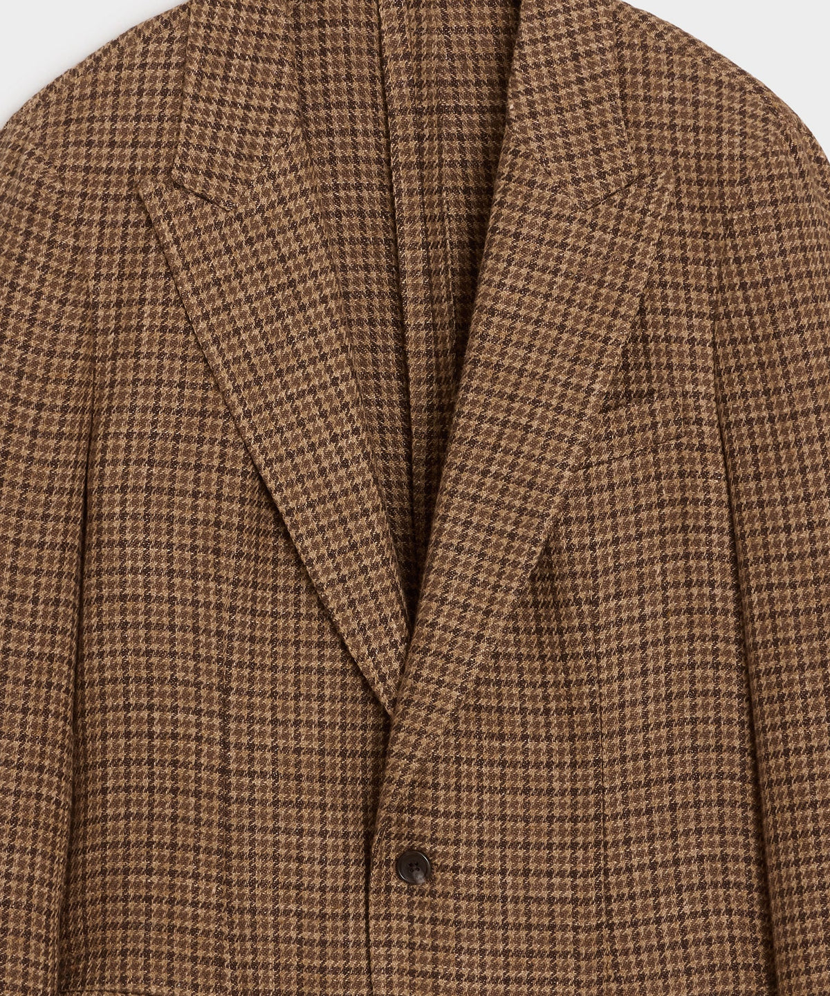 Italian Linen Houndstooth Sport Coat - Brown
