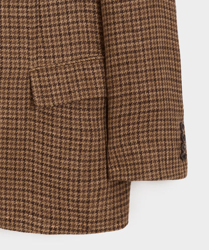 Italian Linen Houndstooth Sport Coat - Brown