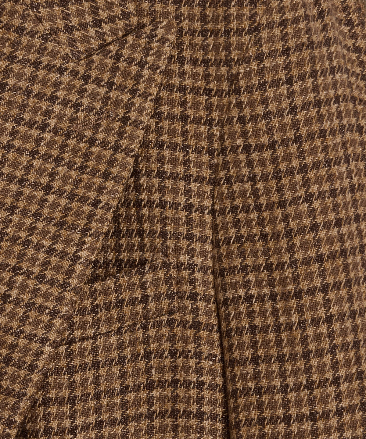 Italian Linen Houndstooth Sport Coat - Brown