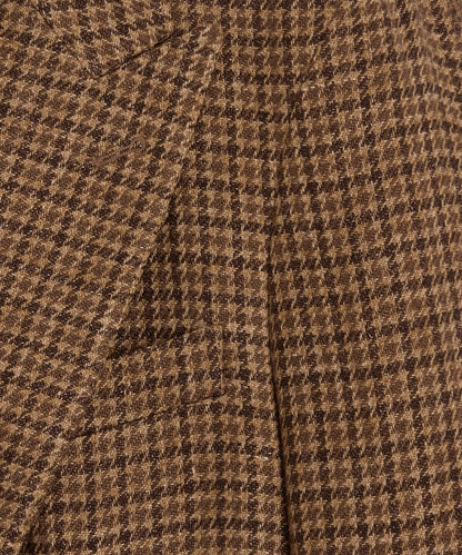 Italian Linen Houndstooth Sport Coat - Brown