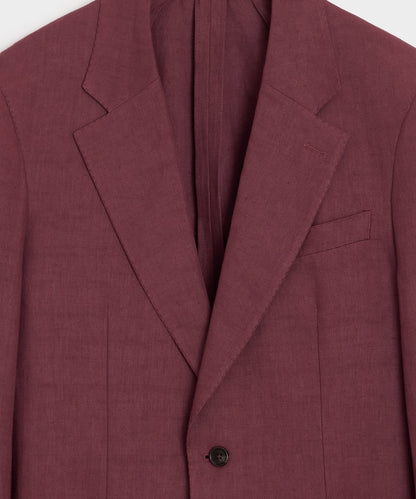 Italian Linen Sport Coat - Wine