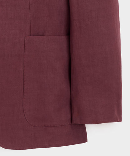 Italian Linen Sport Coat - Wine