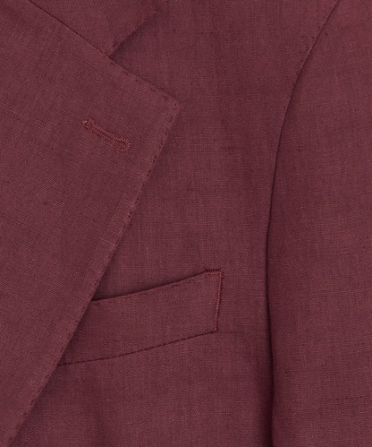 Italian Linen Sport Coat - Wine