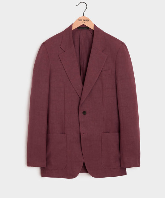 Italian Linen Sport Coat - Wine