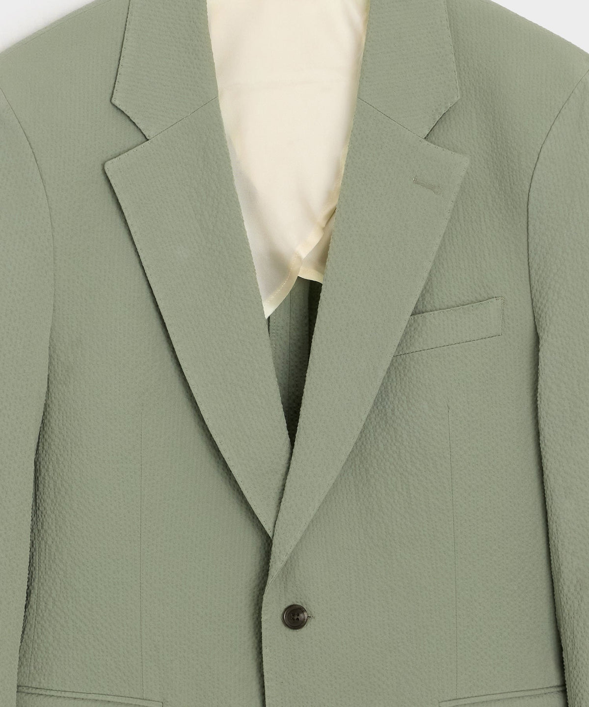 Italian Seersucker Sutton Jacket - Seafoam