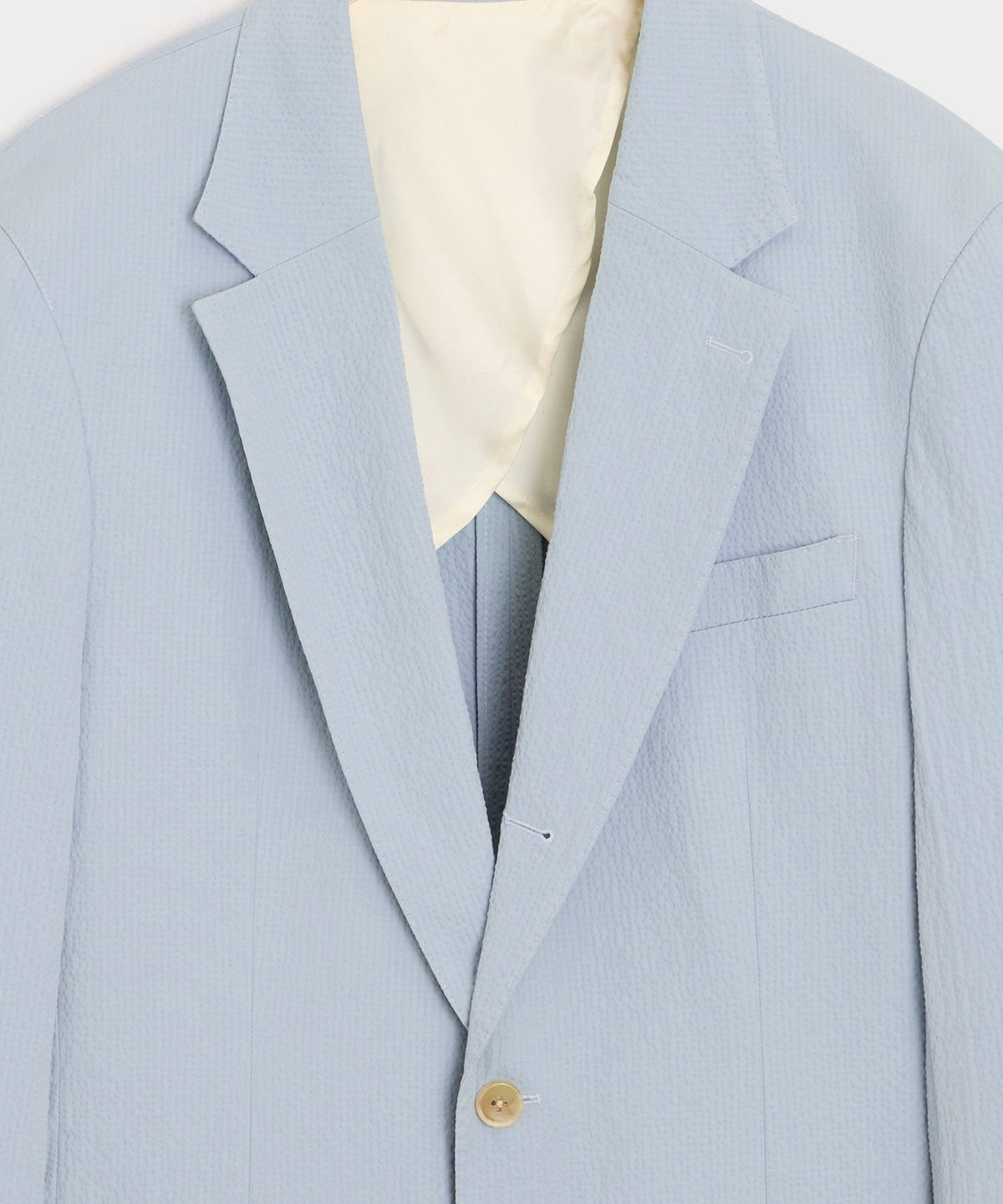 Italian Seersucker Madison Jacket - Light Blue