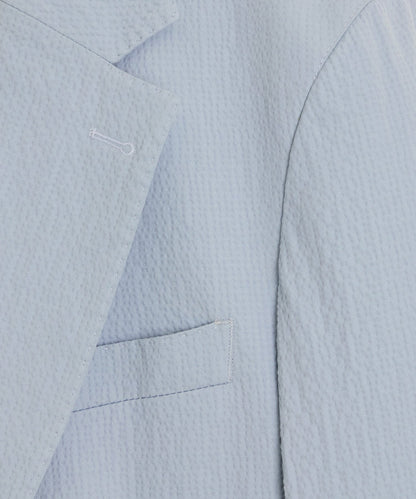Italian Seersucker Madison Jacket - Light Blue