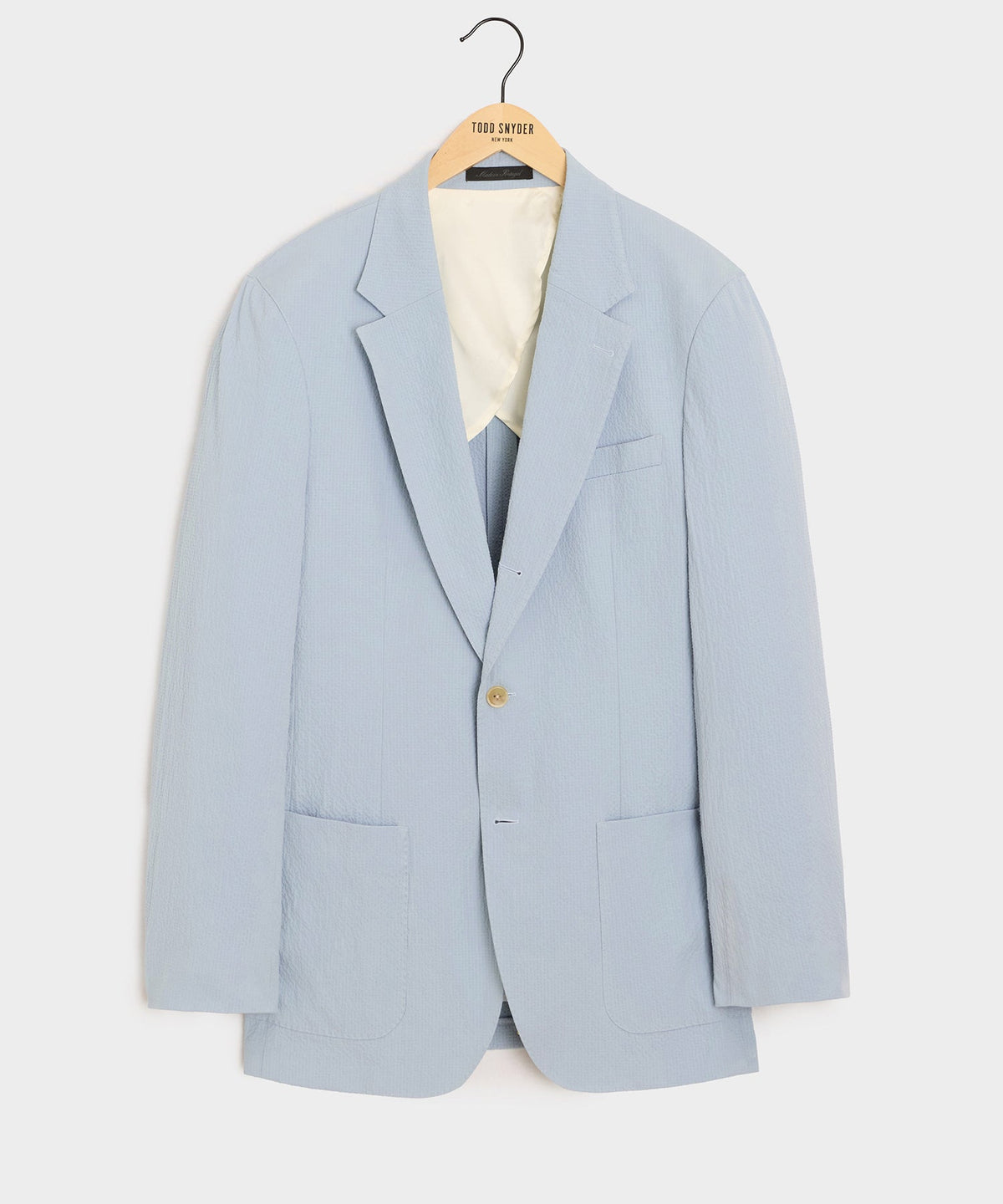 Italian Seersucker Madison Jacket - Light Blue