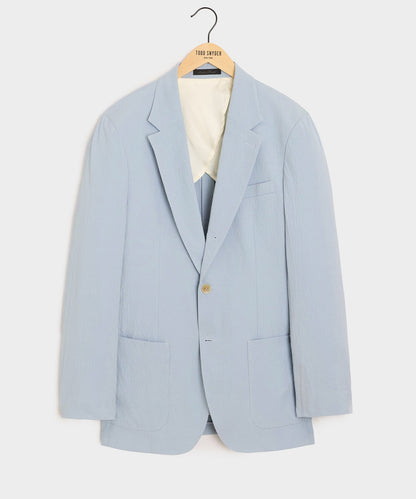 Italian Seersucker Madison Jacket - Light Blue