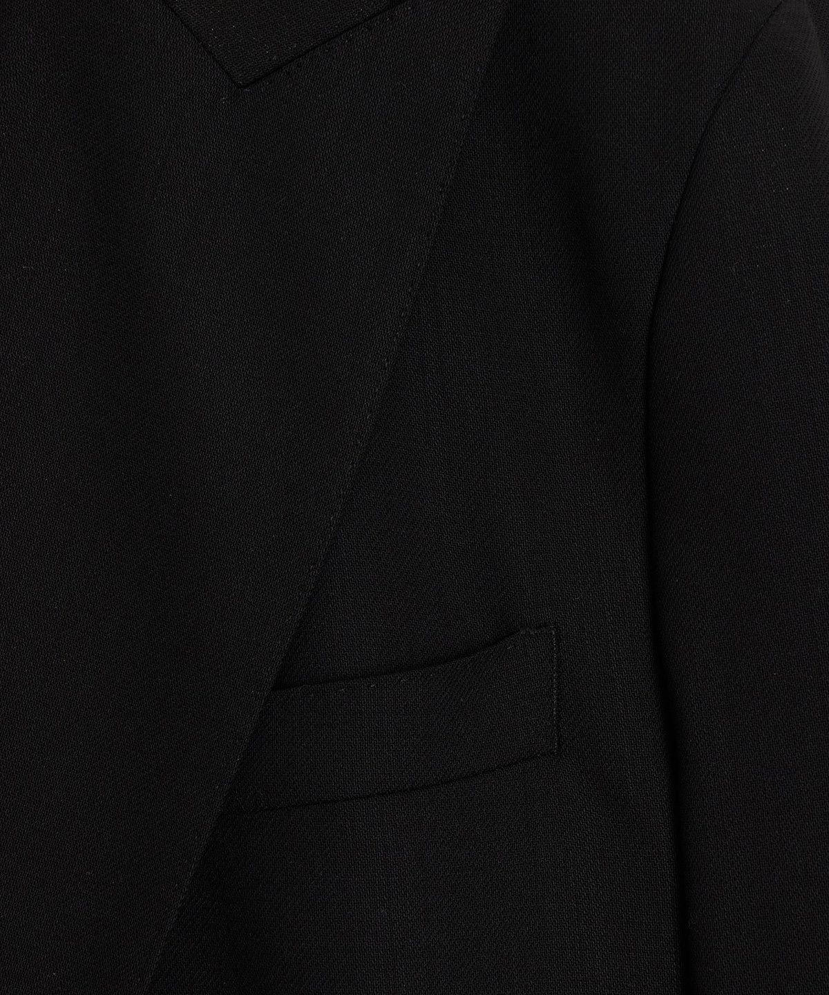 Italian Wool Double-Breasted Hollywood Jacket - Black