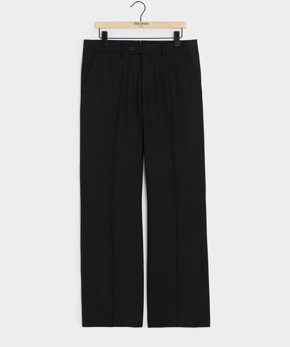 Italian Wool Flare Trouser - Black