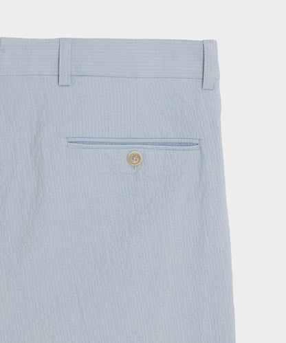 Italian Seersucker Madison Trouser - Light Blue
