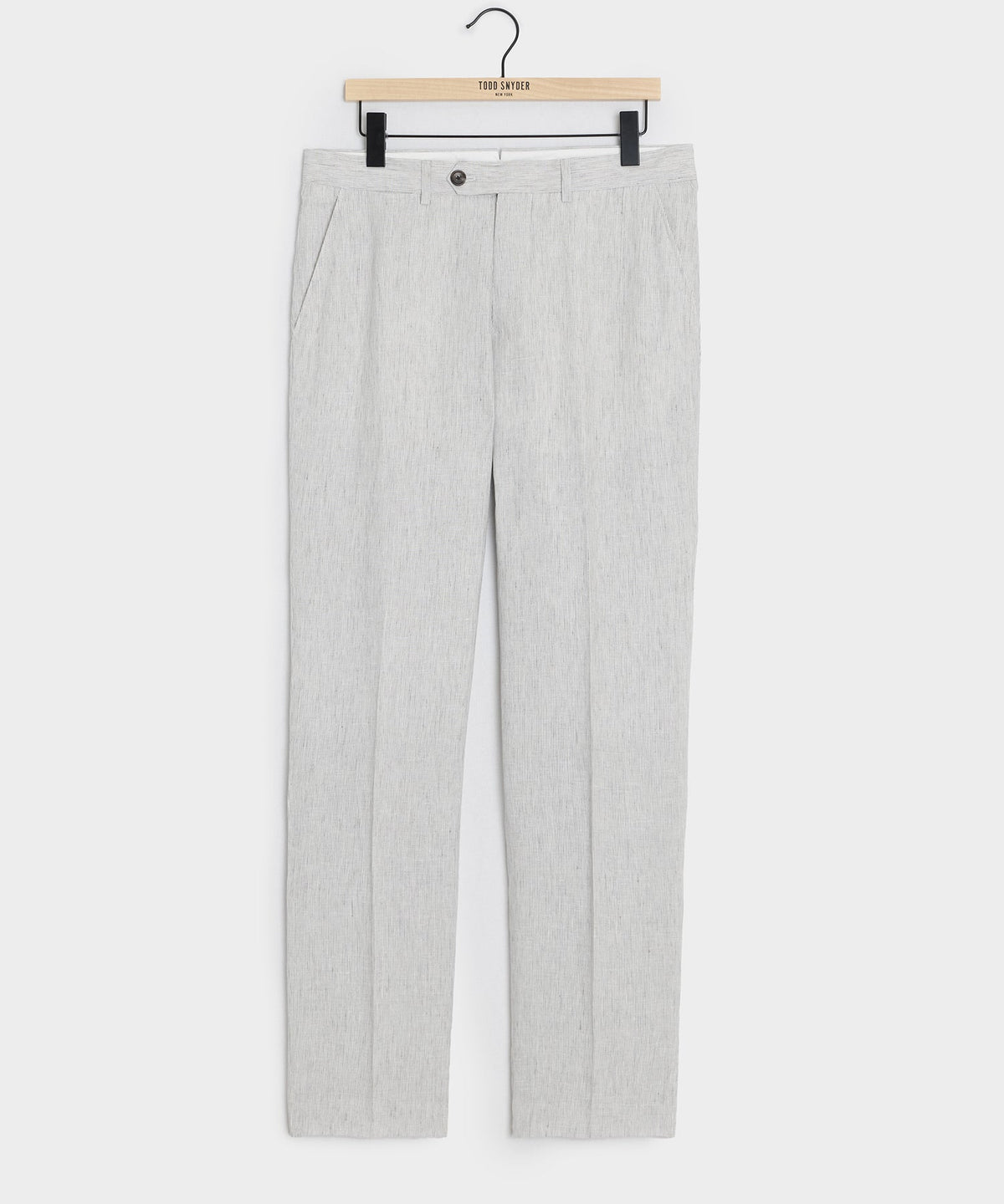 Italian Linen Sutton Trouser - Light Grey