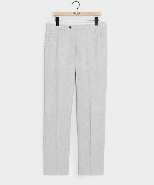 Italian Linen Sutton Trouser - Light Grey