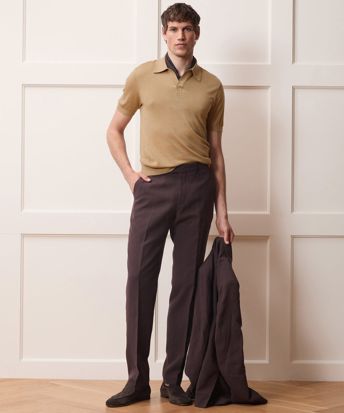 Silk-Cashmere Montauk Sweater Polo - Beach Walk