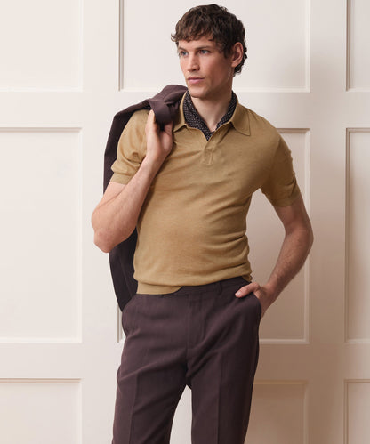 Silk-Cashmere Montauk Sweater Polo - Beach Walk