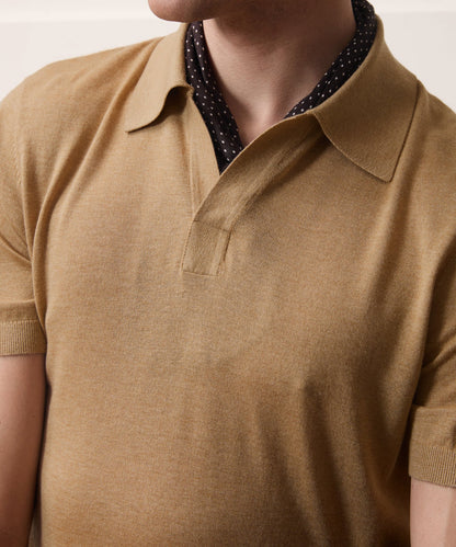 Silk-Cashmere Montauk Sweater Polo - Beach Walk