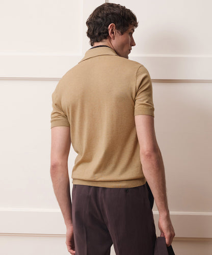 Silk-Cashmere Montauk Sweater Polo - Beach Walk