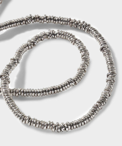 John Hardy Sterling Silver Heishi Necklace - Silver