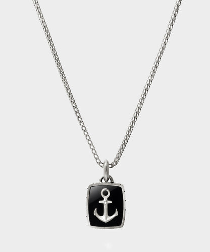 Todd Snyder x John Hardy Silver Anchor Dog Tag Pendant - Silver