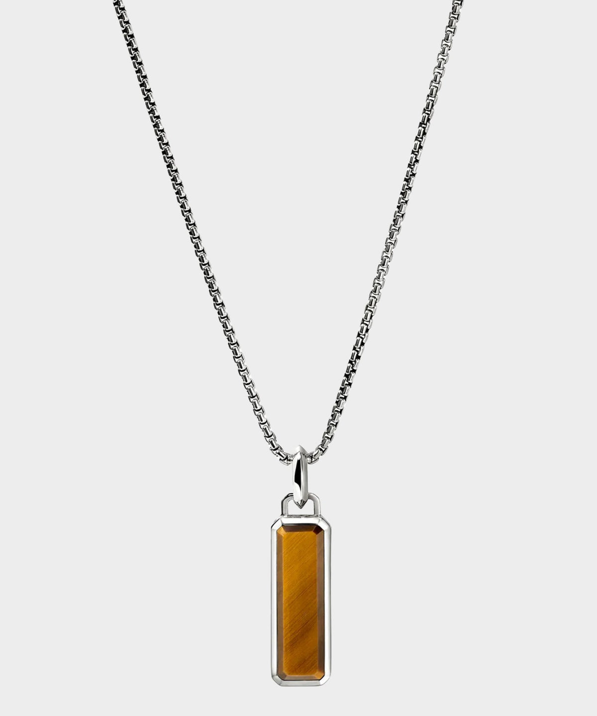 John Hardy Sterling Silver Tiger Eye Talisman Necklace - Silver