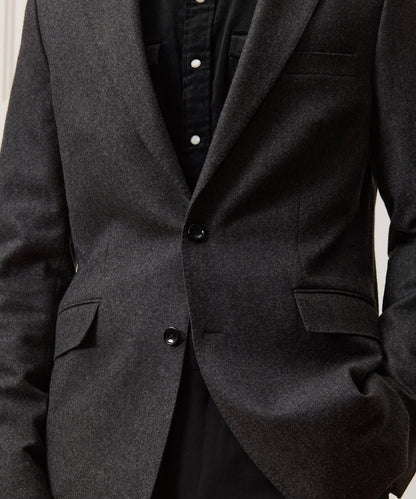 Italian Flannel Sport Coat - Charcoal