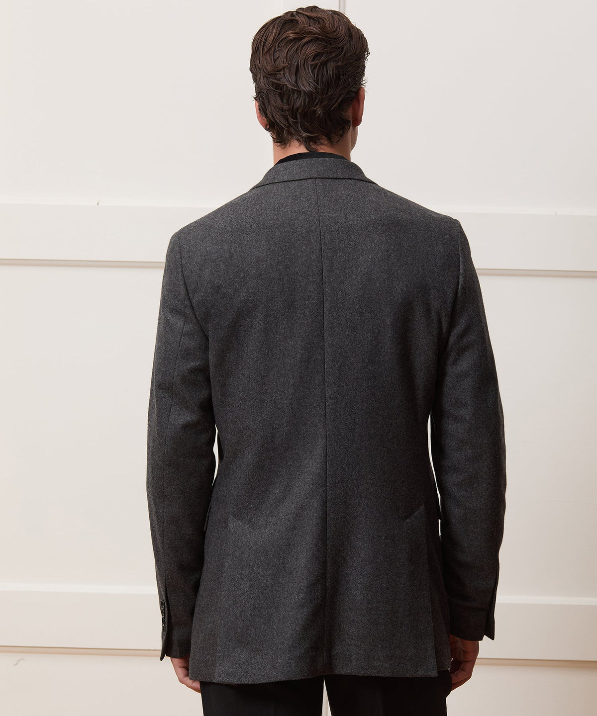 Italian Flannel Sport Coat - Charcoal