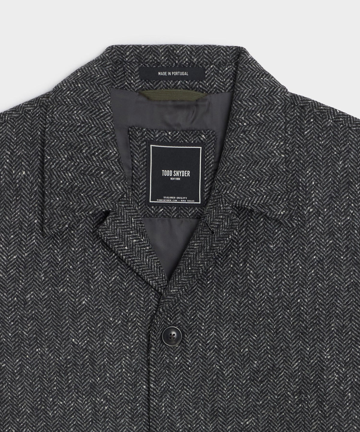 Italian Wool Herringbone Chore Coat - Dark Charcoal