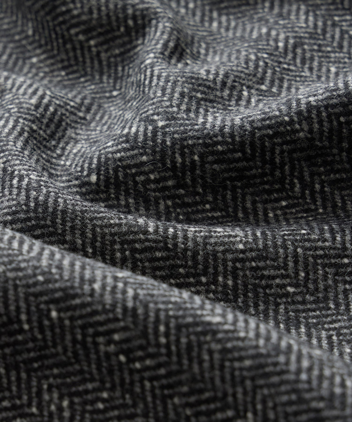 Italian Wool Herringbone Chore Coat - Dark Charcoal