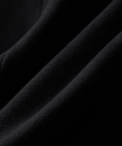 Italian Wool-Cashmere Peacoat - Black