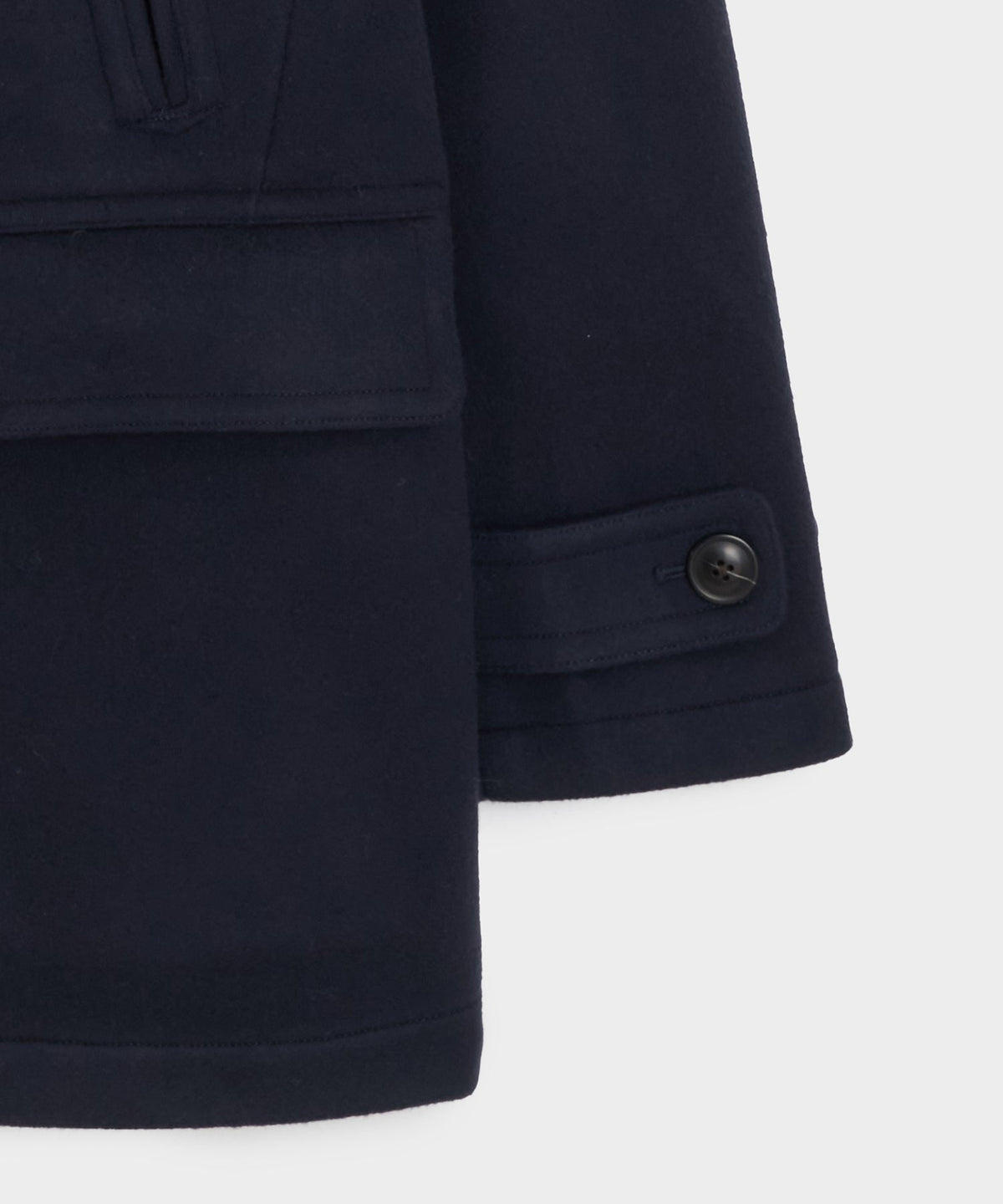 Italian Wool-Cashmere Peacoat - Navy