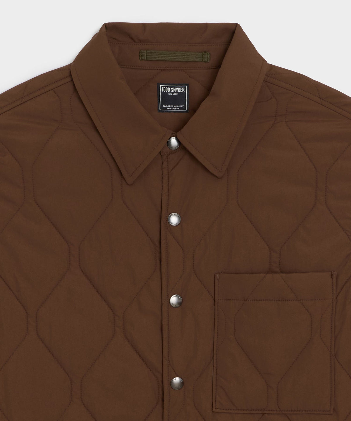 Quilted Filled Shirt Jacket - Brown