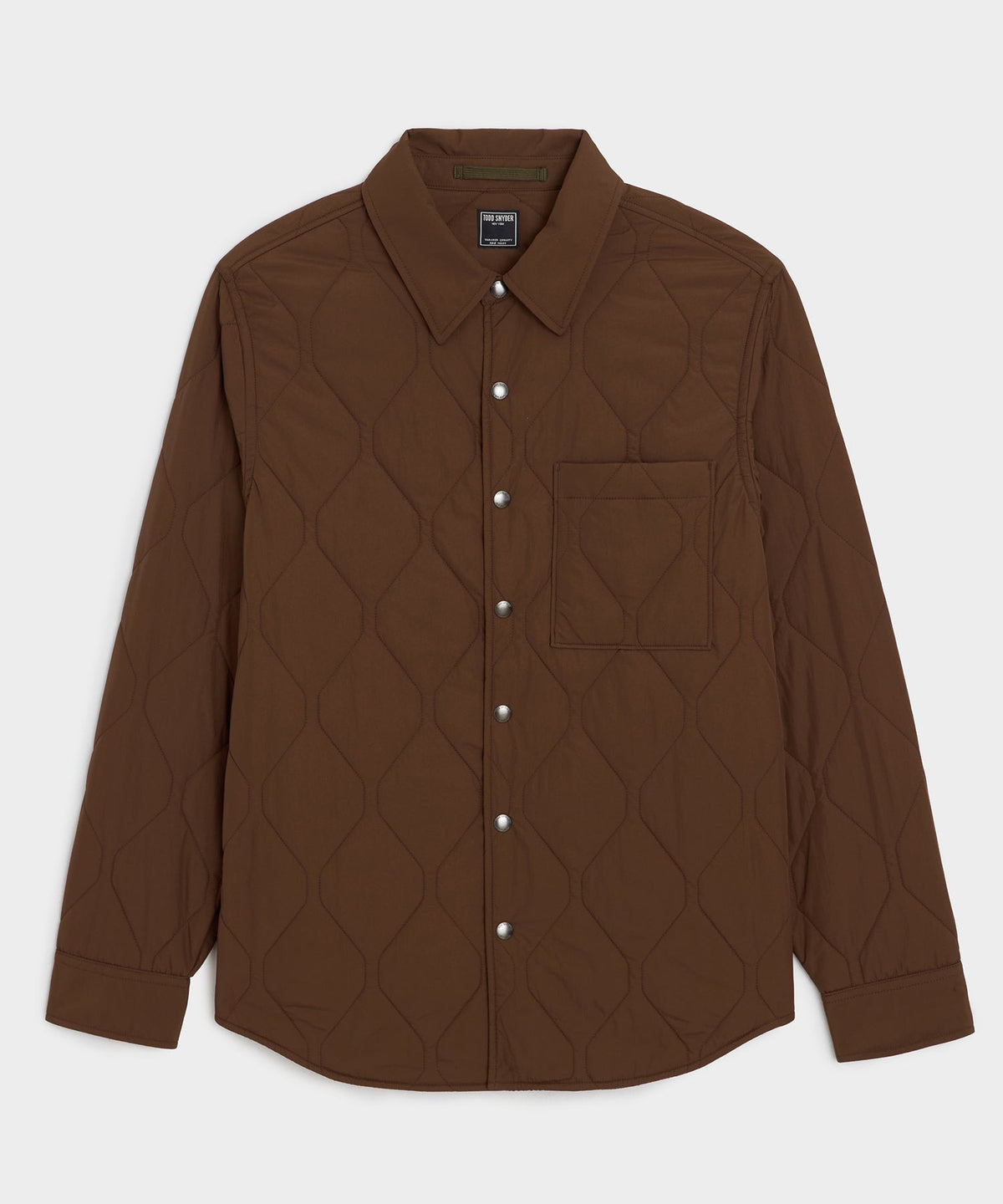 Quilted Filled Shirt Jacket - Brown