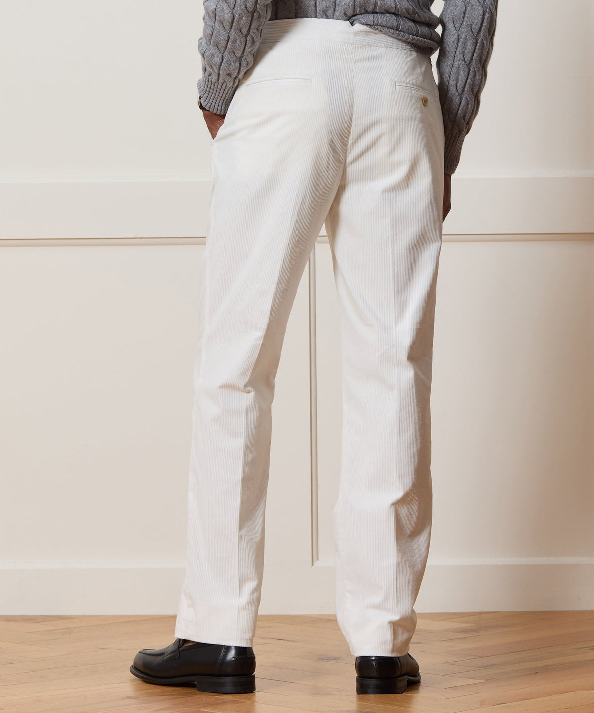 Italian Corduroy Side Tab Trouser - Birch