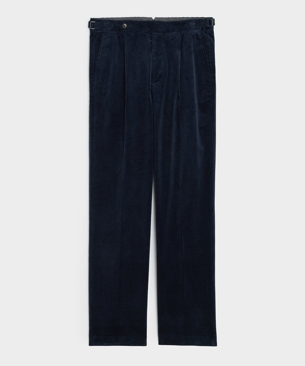 Italian Corduroy Side Tab Trouser - Navy