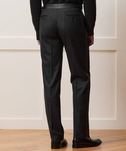 Italian Flannel Tuxedo Trouser - Charcoal