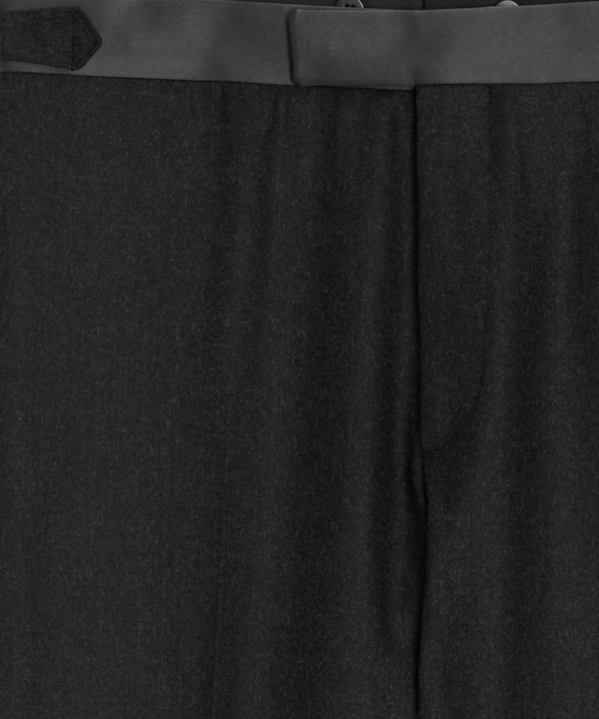 Italian Flannel Tuxedo Trouser - Charcoal