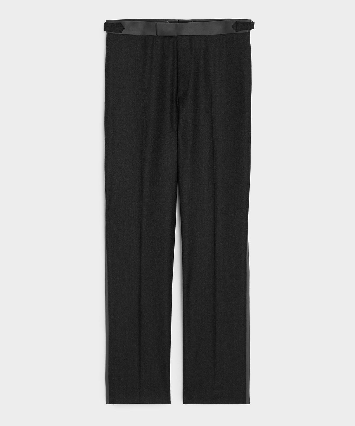 Italian Flannel Tuxedo Trouser - Charcoal