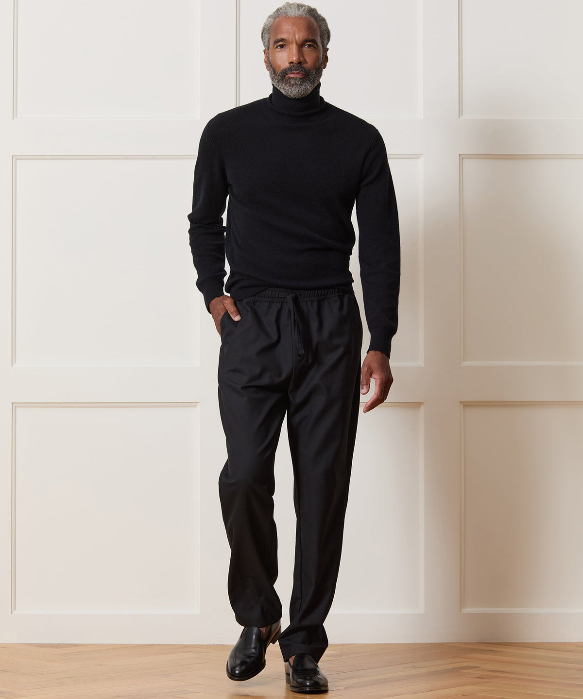 Wool Leisure Trouser - Black